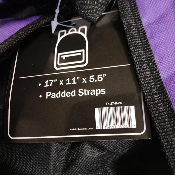 Bundle of 3 classic backpacks new w tags pink, purple and black - Picture 2 of 10